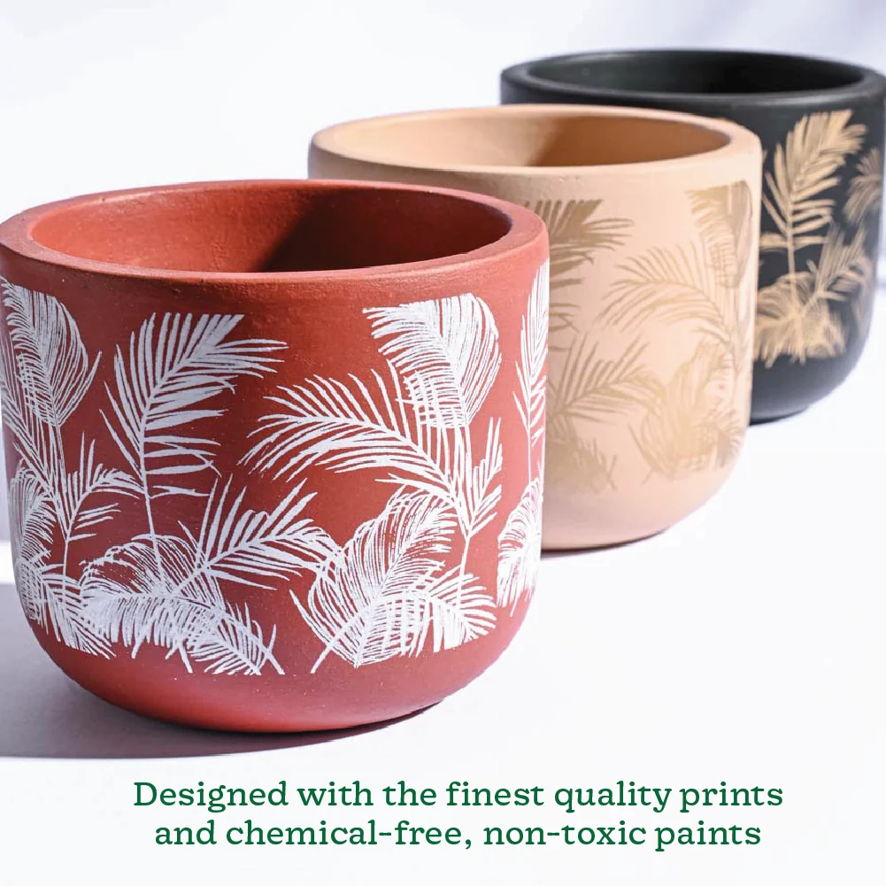 Ceramic Decorative Plant Pot Set – Modern Indoor Planter for Home & Office (Set of 3)