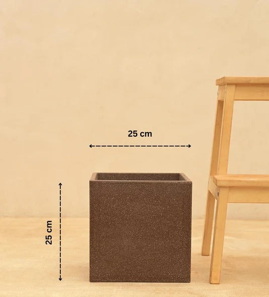 Modern Square Stone Planter Pot – Premium Indoor & Outdoor Decorative Flower Pot