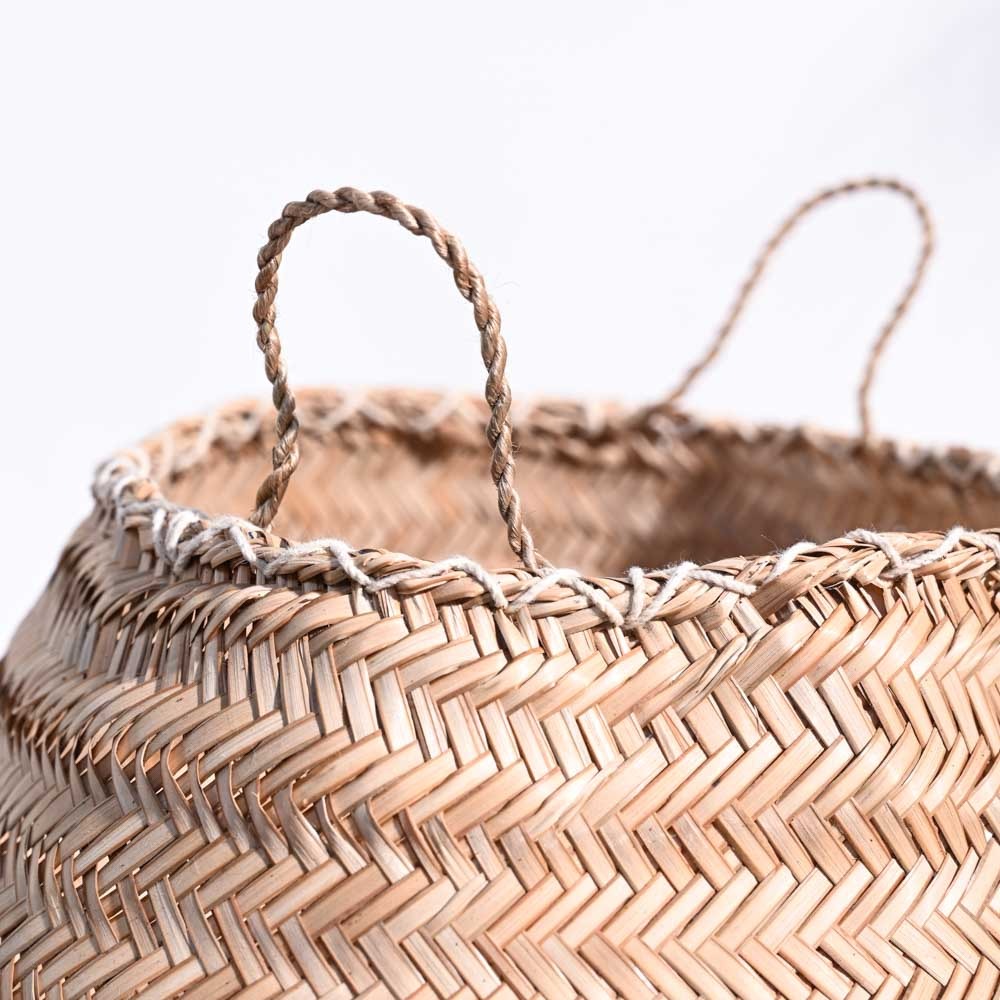 Handwoven Natural Wicker Planter Basket – Decorative Indoor Plant Basket for Home & Office