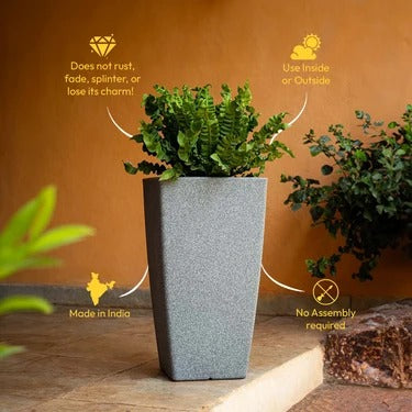 Tall Square Modern Planter Pot – Premium Indoor & Outdoor Decorative Flower Pot