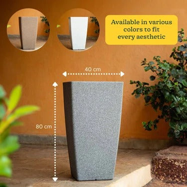 Tall Square Modern Planter Pot – Premium Indoor & Outdoor Decorative Flower Pot