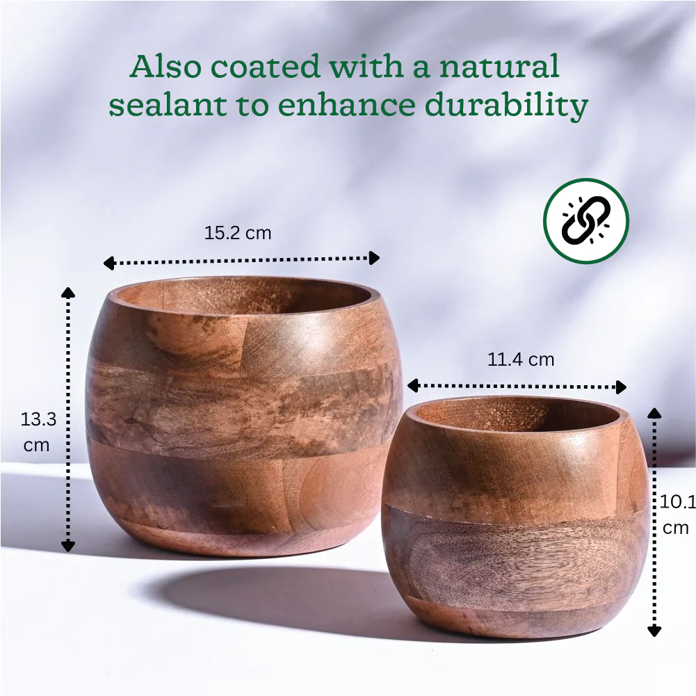 Wooden Decorative Planter Pot – Premium Indoor Flower Pot for Home & Office